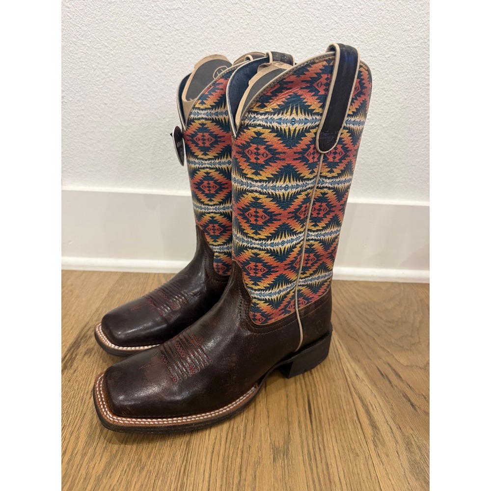 Ariat Women's Pendleton Circuit Savanna Western Boot 8 Crackled Cafe/NightDance